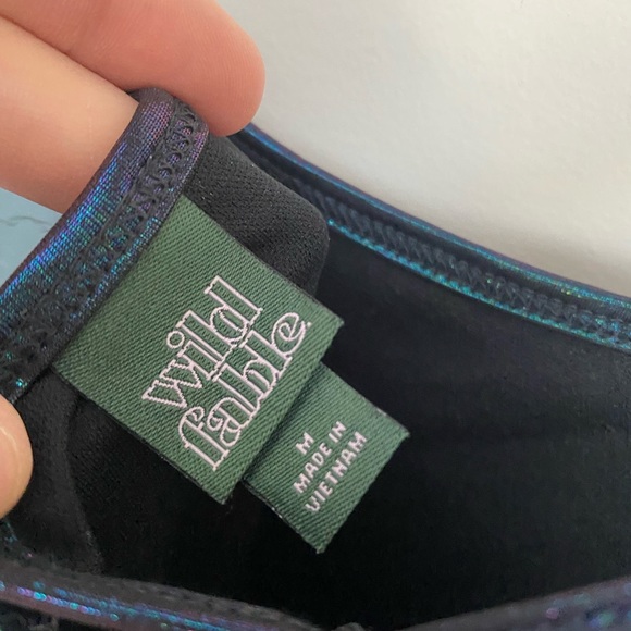 NWT Metallic Blue Purple Dress - Picture 8 of 8